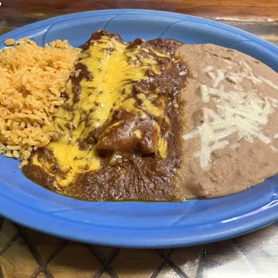 Lunch 19. 1 Cheese Enchilada and 1 Beef Enchilada Lunch Special
