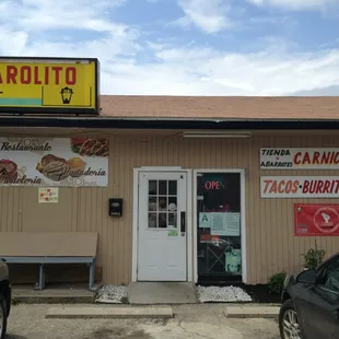 the front of a restaurant