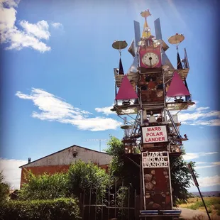 The Mars Landing Spot near the restaurant is a good indication that you're near...