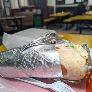 al pastor super burrito $9.25