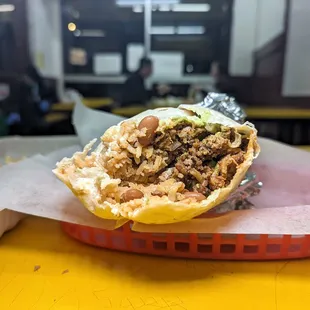 al pastor super burrito $9.25