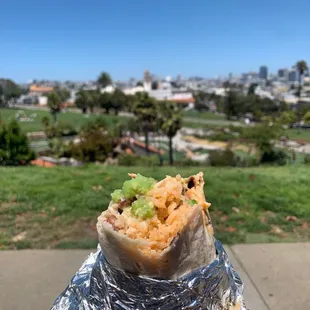 Super burrito with chicken