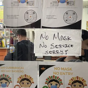No mask no service