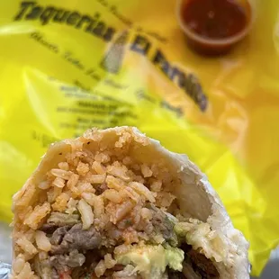 carne asada super burrito (no beans and sour cream)