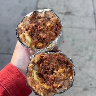 super burrito with chorizo, no sour cream