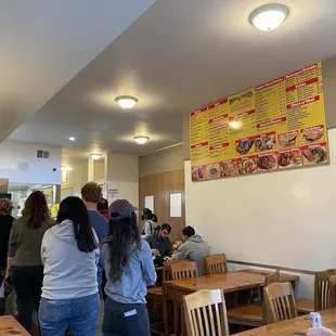 Interior of El Farolito Taqueria in San Francisco.