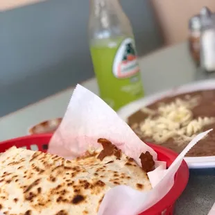 two plates of food on a table