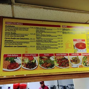 menu, burritos and wraps