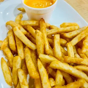 a plate of french fries