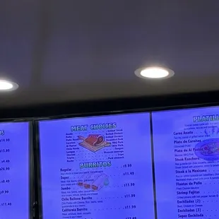 Menu: meat choices. 2/2024.