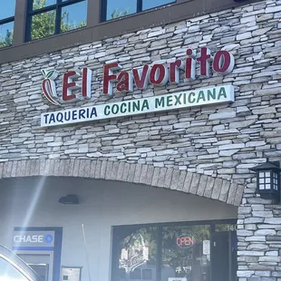 Front of establishment