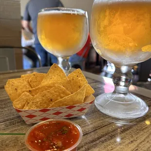 Cold beer, chips, salsa.