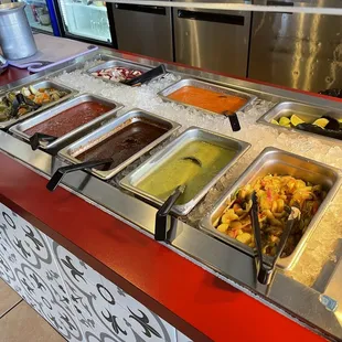 a variety of food items