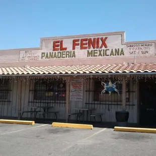 the front of the restaurant