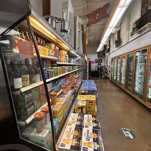 the inside of a deli