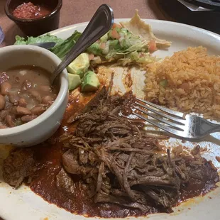 Brisket platter and the burrito was huge and the beef tamales are the best.
