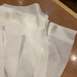 Table not getting clean clean it myself