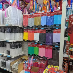 a variety of party supplies
