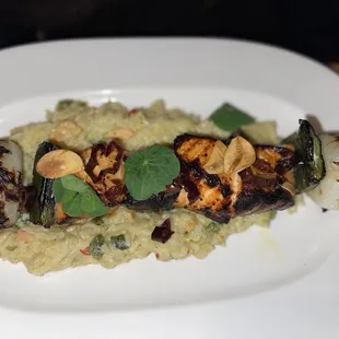 Brochetas De Salmón Kung Pao