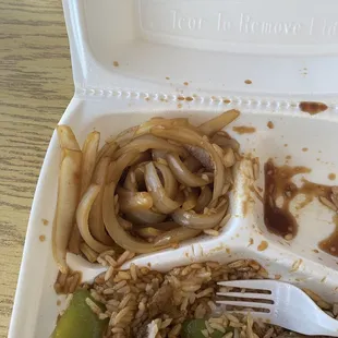 White rice and &quot;pepper steak&quot;
