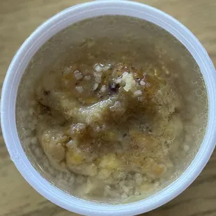 Mofongo with Chicken Broth &amp; garlic
