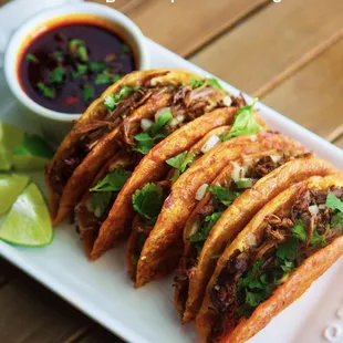 Queso birrias with consomé