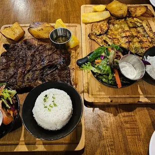 plancha pollo and Churrasco