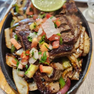 Ribeye steak fajitas $19.00