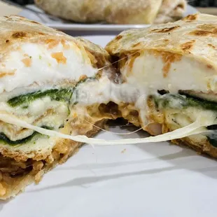Chile Relleno Burrito. Melty cheese