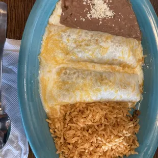Beef enchiladas.