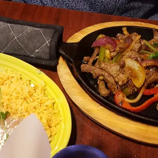 Steak fajitas