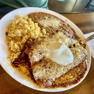 Carne Asada Enchilada Plate