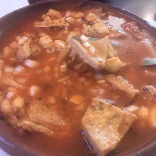 Medium bowl of menudo