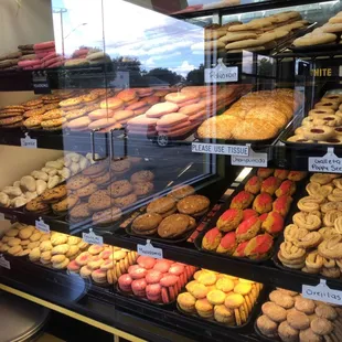 a display of baked goods