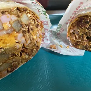 Huge Breakfast burrito. This burrito is enough for two people. Enjoy