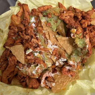 Picture is not great, literally the best chicken nachos I&apos;ve ever had!!