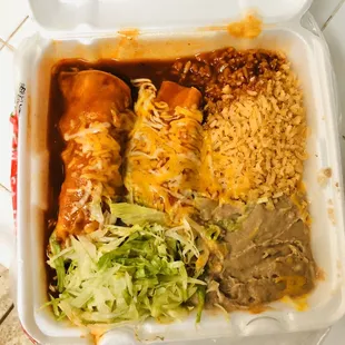 #3, chicken enchiladas