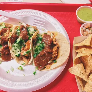 I drowned the red salsa all over my mini chicken tacos ¯\_(ツ)_/¯
