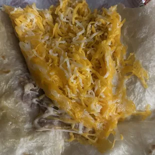 How would you like to bite into a bean and cheese burrito only basically just cheese so gross