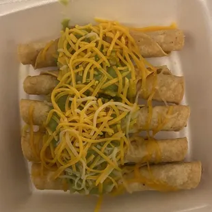 SUPER disappointed in the rolled tacos received via delivery. Normally covered in toppings, this arrived as if it were an afterthought.