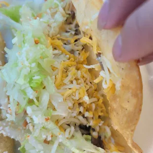 Inside the Shredded Beef Crispy Sunday Taco