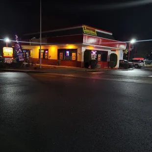 Lit up so you can find this 24 hour gem easily