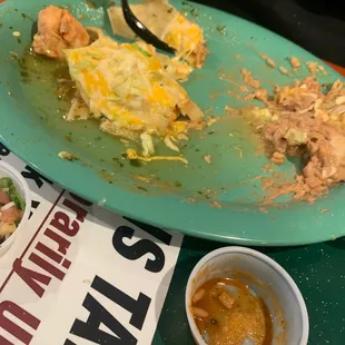 What's left from my boyfriends enchilada