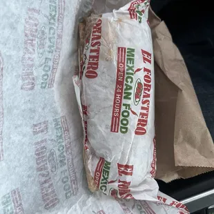 Chorizo Breakfast burrito