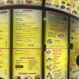 menu, sandwiches
