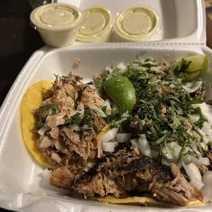 Carnitas street tacos