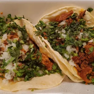 Street Taco ($2.99): Lengua ($0.50), Street Taco: Adobada ($2.99)