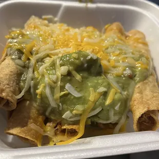 Chicken rolled tacos