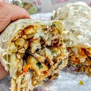 California burrito with carnitas - extra for meat substitution
