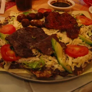 a plate of food on a table